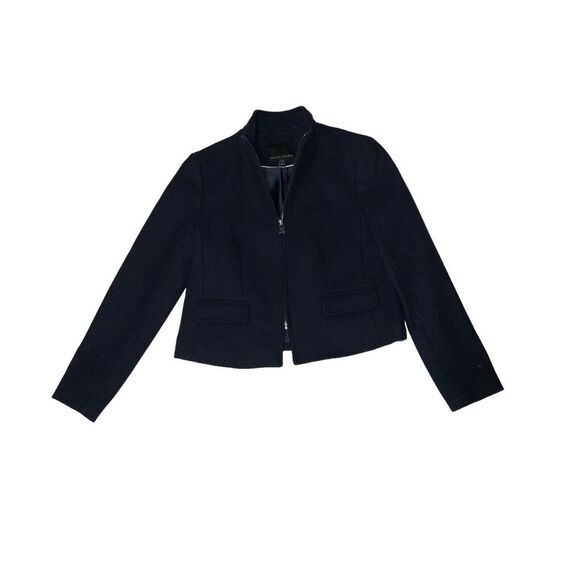 Banana Republic MarioBellucci WoolZip FrontNAVY Lined Jacket CoatWOMENS PETITE 2 - Picture 1 of 12